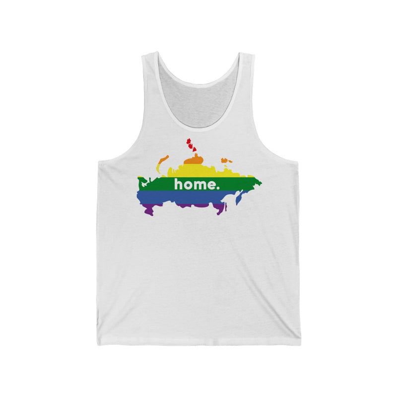 Women's Flag Map Home Pride Tank Russia