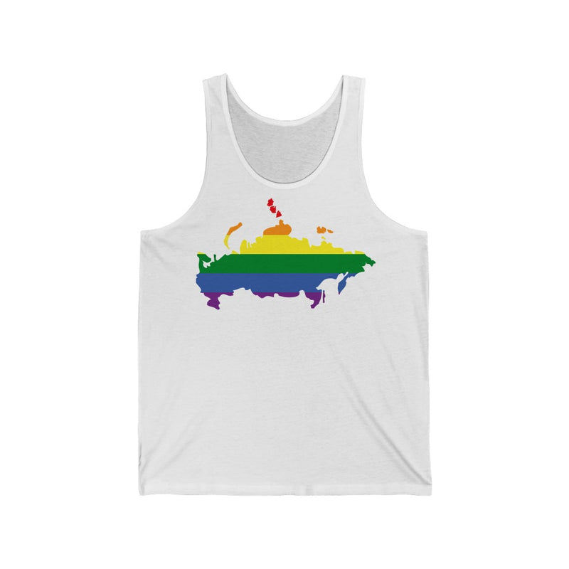 Women's Flag Map Pride Tank Russia