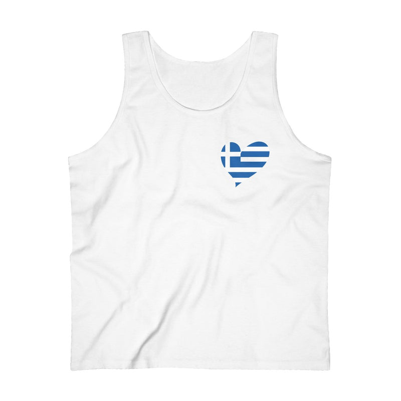 Men's Flag Heart Tank Greece