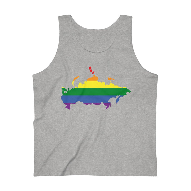 Men's Flag Map Pride Tank Russia