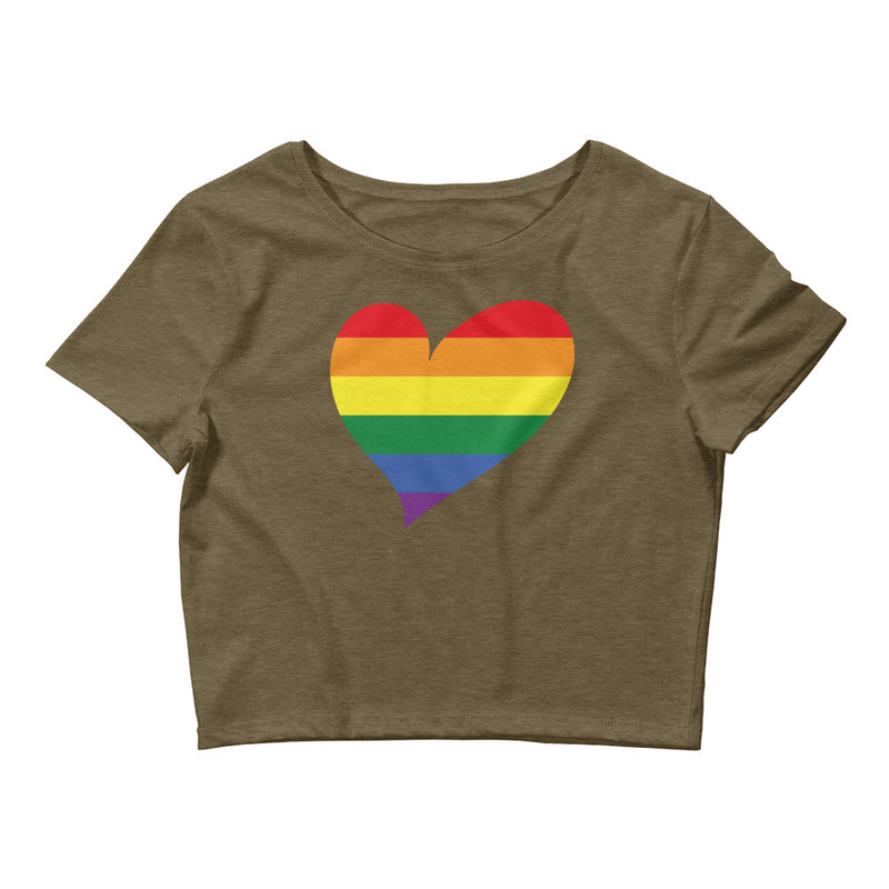 Women’s Big Heart Crop Top Pride