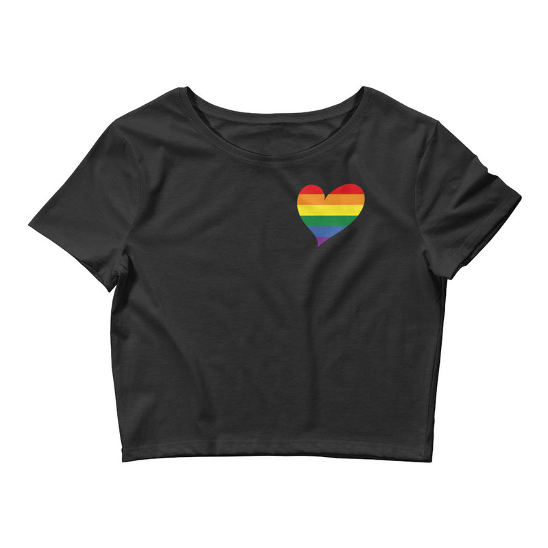 Women’s Flag Heart Crop Top Pride