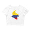 Women’s Flag Map Crop Top Colombia