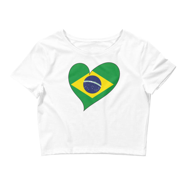 Women’s Big Heart Crop Top Brazil