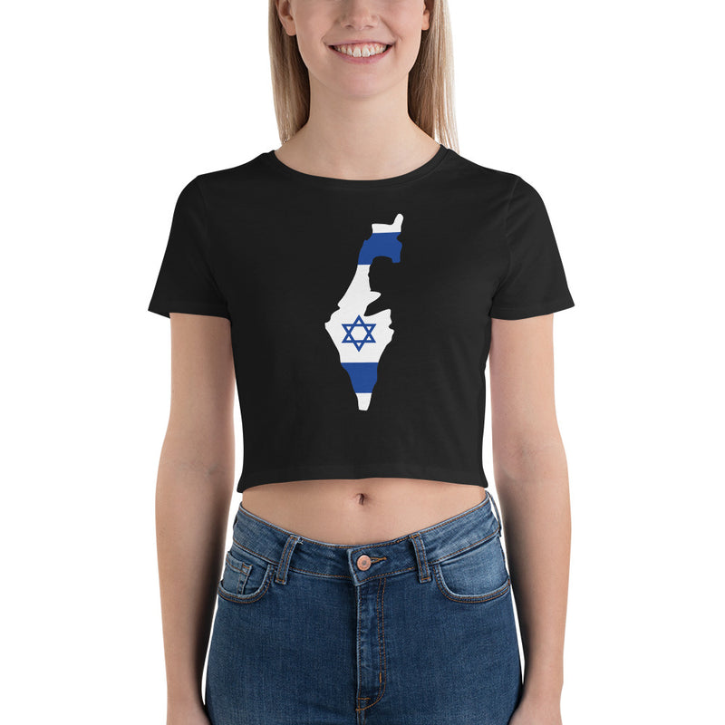 Women’s Flag Map Crop Top Israel