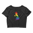 Women’s Flag Map Pride Crop Top United Kingdom