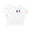 Women’s Flag Heart Crop Top France