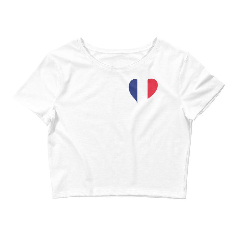 Women’s Flag Heart Crop Top France