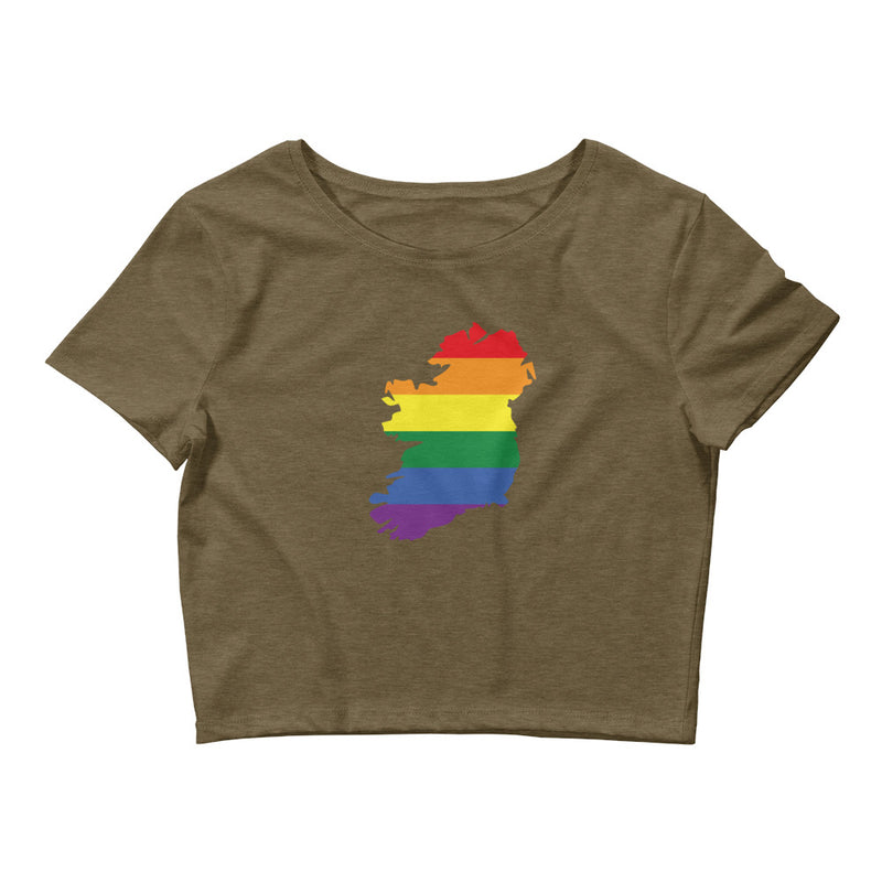 Women’s Flag Map Pride Crop Top Ireland