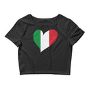 Women’s Big Heart Crop Top Italy