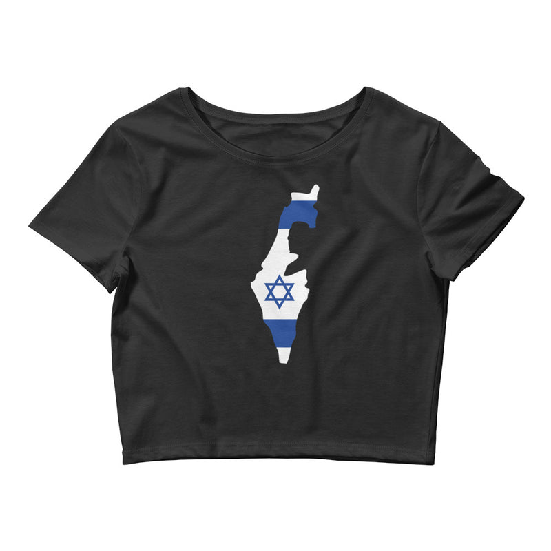 Women’s Flag Map Crop Top Israel