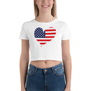 Women’s Big Heart Crop Top USA