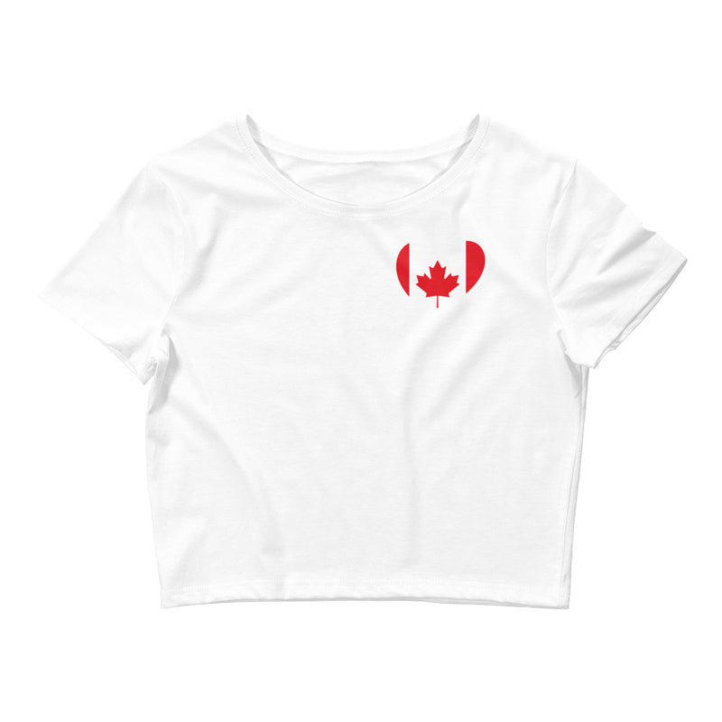 Women’s Flag Heart Crop Top Canada