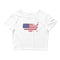 Women’s Flag Map Crop Top USA