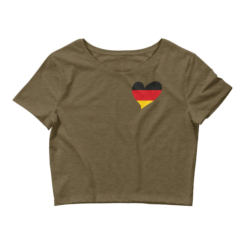 Women’s Flag Heart Crop Top Germany