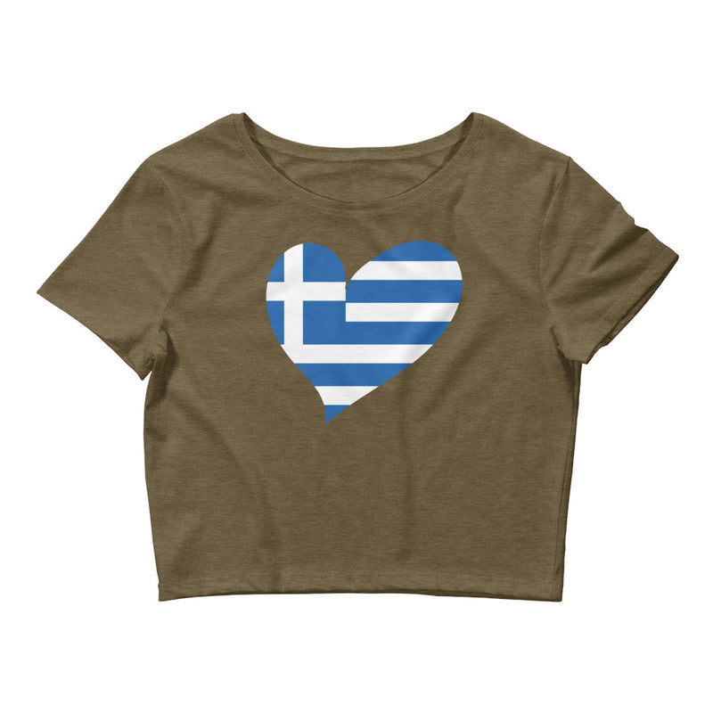 Women’s Big Heart Crop Top Greece