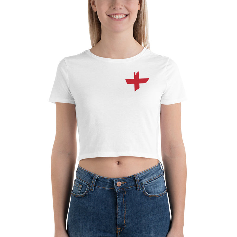 Women’s Flag Heart Crop Top England