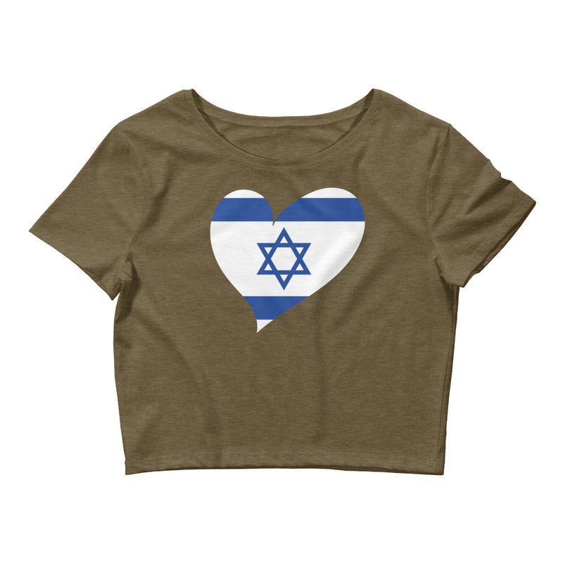 Women’s Big Heart Crop Top Israel