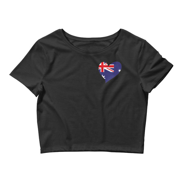 Women’s Flag Heart Crop Top Australia