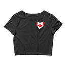 Women’s Flag Heart Crop Top Canada