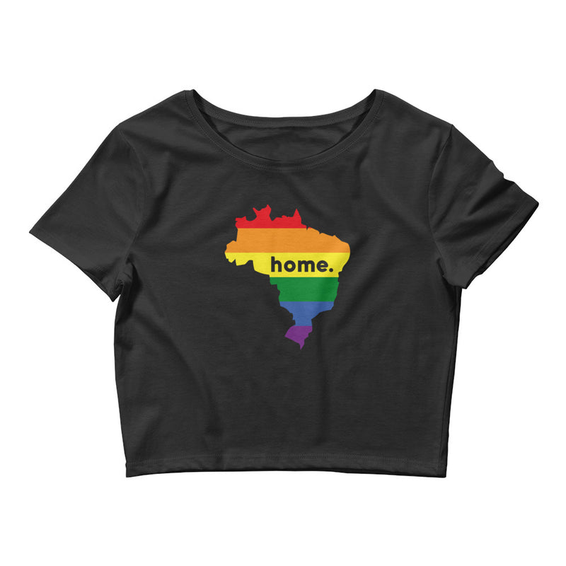 Women’s Flag Map Home Pride Crop Top Brazil