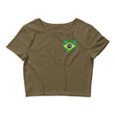 Women’s Flag Heart Crop Top Brazil