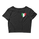 Women’s Flag Heart Crop Top Italy