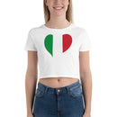 Women’s Big Heart Crop Top Italy