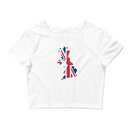 Women’s Flag Map Crop Top United Kingdom