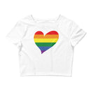 Women’s Big Heart Crop Top Pride