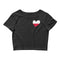 Women’s Flag Heart Crop Top Poland