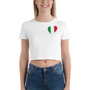 Women’s Flag Heart Crop Top Italy