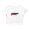 Women’s Flag Map Crop Top Russia