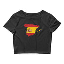 Women’s Flag Map Crop Top Spain