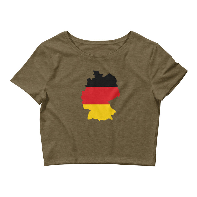 Women’s Flag Map Crop Top Germany