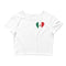 Women’s Flag Heart Crop Top Mexico