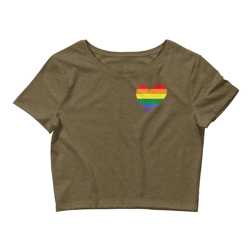 Women’s Flag Heart Crop Top Pride