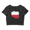 Women’s Flag Map Crop Top Poland