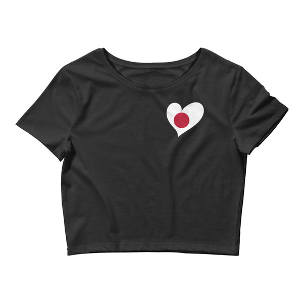 Women’s Flag Heart Crop Top Japan