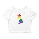 Women’s Flag Map Pride Crop Top United Kingdom