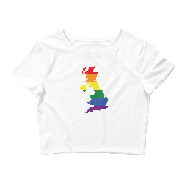 Women’s Flag Map Pride Crop Top United Kingdom