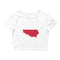 Women’s Flag Map Crop Top Poland