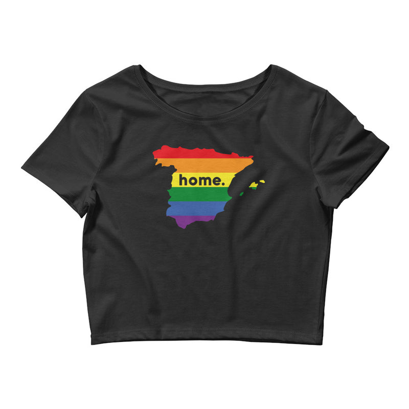 Women’s Flag Map Home Pride Crop Top Spain