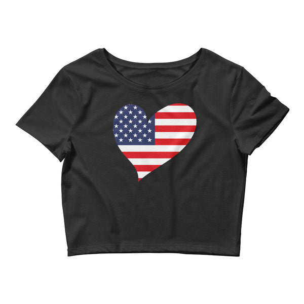 Women’s Big Heart Crop Top USA