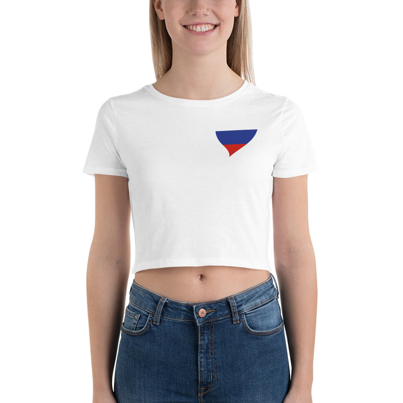 Women’s Flag Heart Crop Top Russia