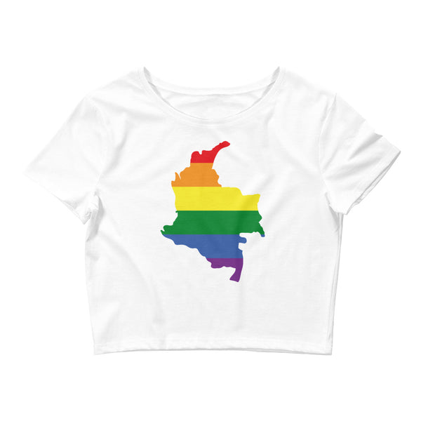 Women’s Flag Map Pride Crop Top Colombia