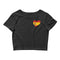 Women’s Flag Heart Crop Top Spain