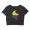 Women’s Flag Map Crop Top Colombia