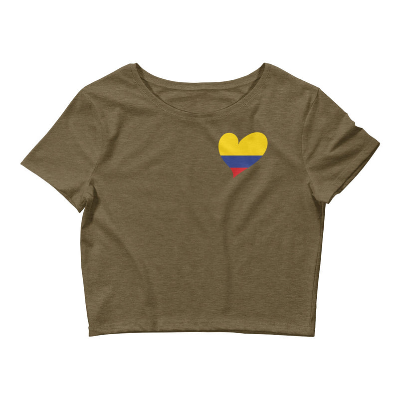 Women’s Flag Heart Crop Top Colombia