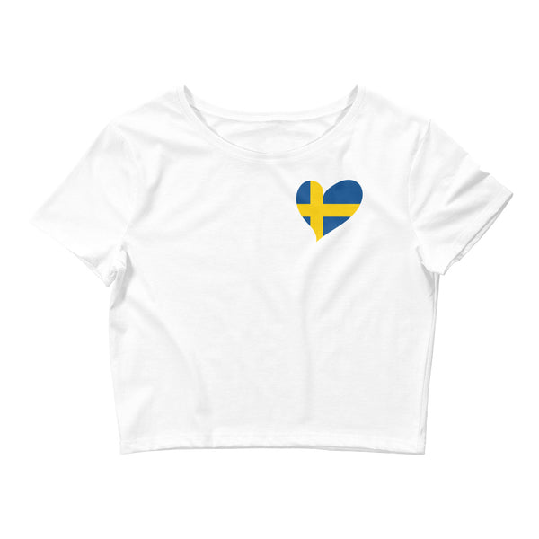 Women’s Flag Heart Crop Top Sweden